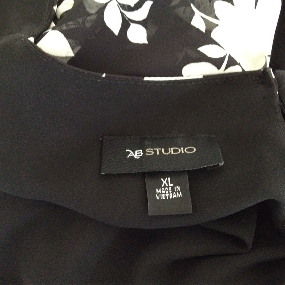 AB STUDIO FLORAL FLOWY BLOUSE FLYAWAY BACK XL - Picture 4 of 8